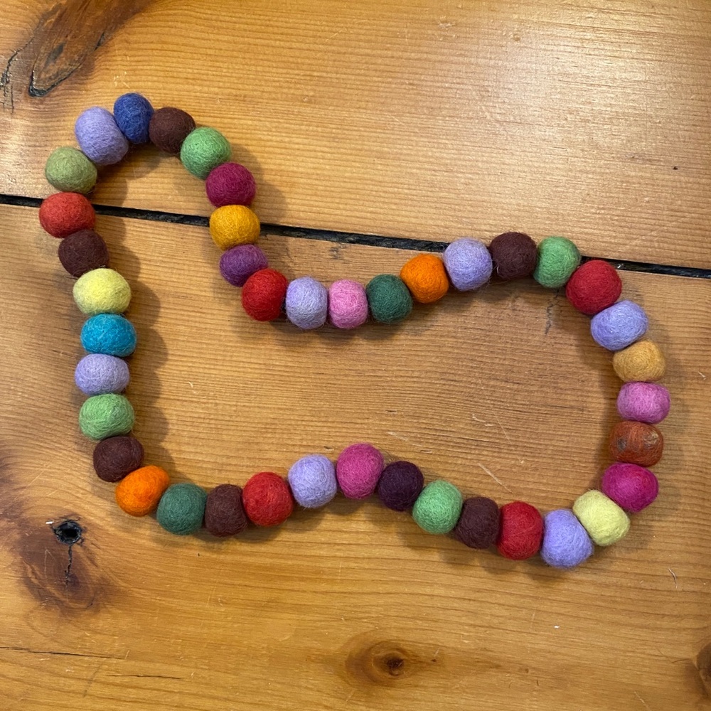 Hand Made Felt Bead Necklace